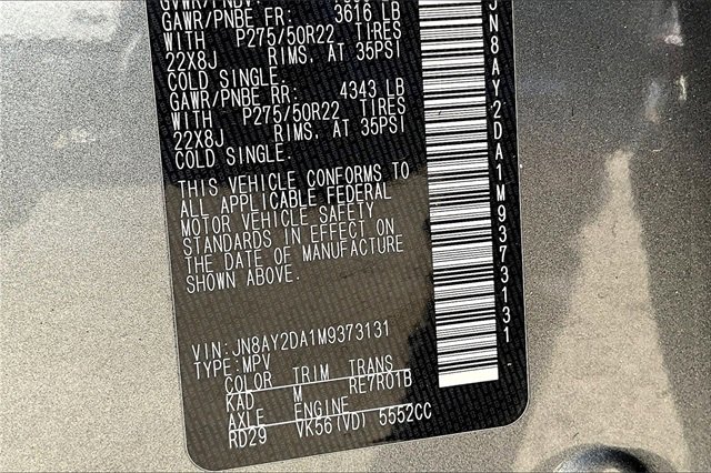 Used 2021 Nissan Armada Platinum w/ Captain's Chairs Package image 16