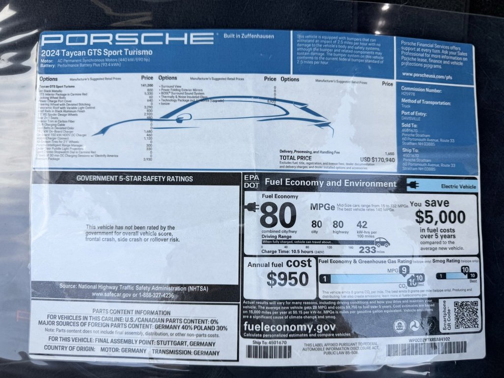 Used 2024 Porsche Taycan GTS image 44