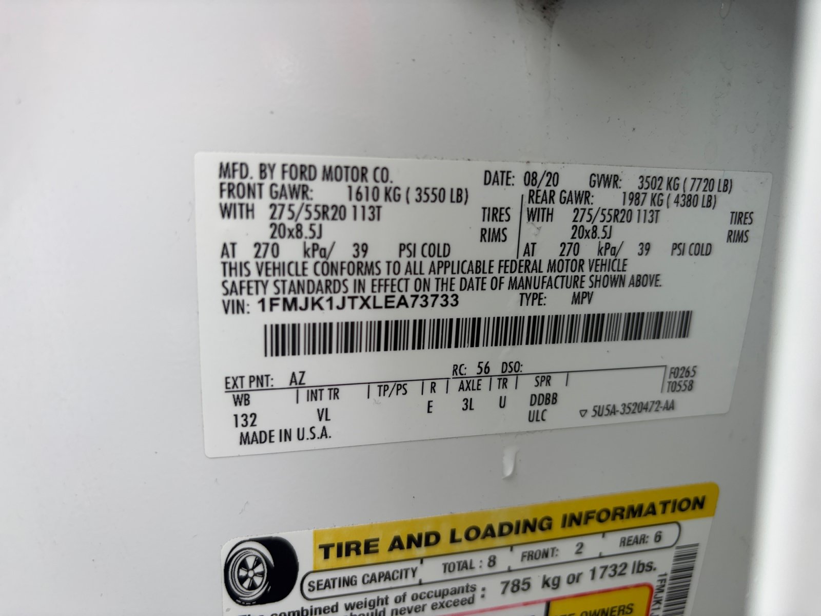Used 2020 Ford Expedition Max XLT w/ Equipment Group 202A AWD/4WD image 34