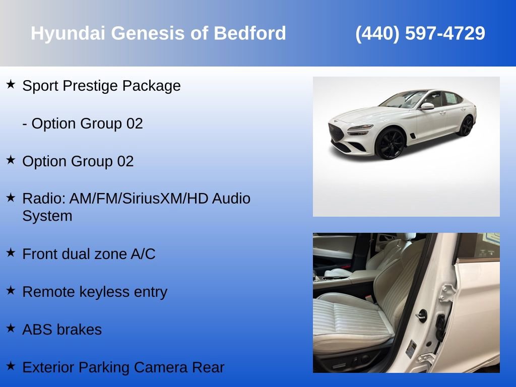 Used 2023 Genesis G70 2.0T w/ Sport Prestige Package image 7