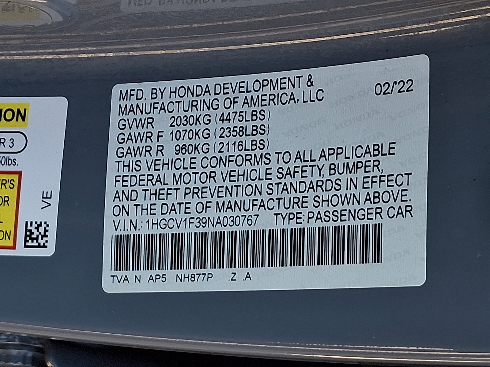 Certified 2022 Honda Accord Sport image 27