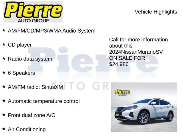 Used 2024 Nissan Murano SV AWD/4WD image 7