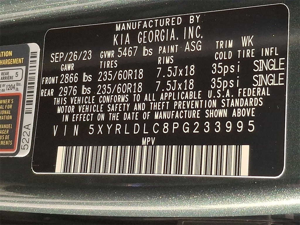 Used 2023 Kia Sorento S w/ Panoramic Sunroof Package image 27