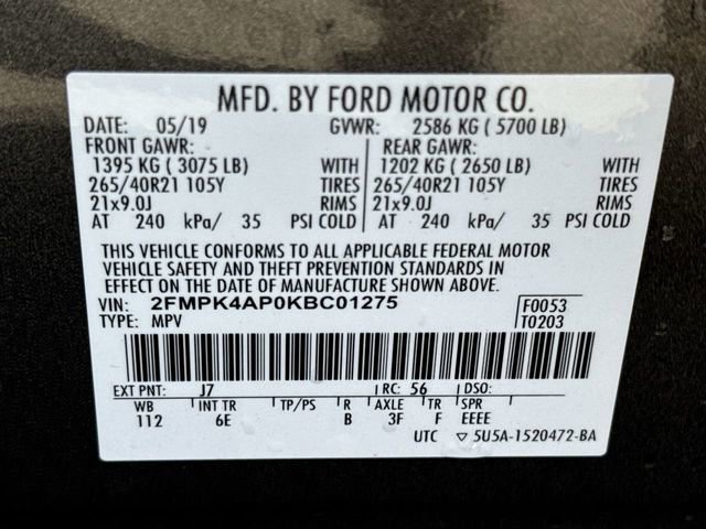 Used 2019 Ford Edge ST w/ Equipment Group 401A AWD/4WD image 34