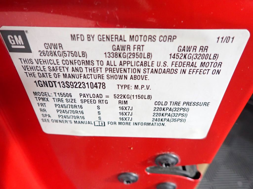 Used 2002 Chevrolet TrailBlazer LS w/ Preferred Equipment Group image 33