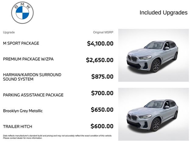 Certified 2023 BMW X3 xDrive30i w/ M Sport Package image 3