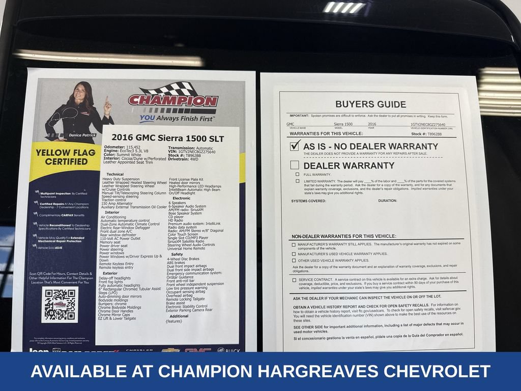 Used 2016 GMC Sierra 1500 SLT w/ SLT Premium Package AWD/4WD image 43
