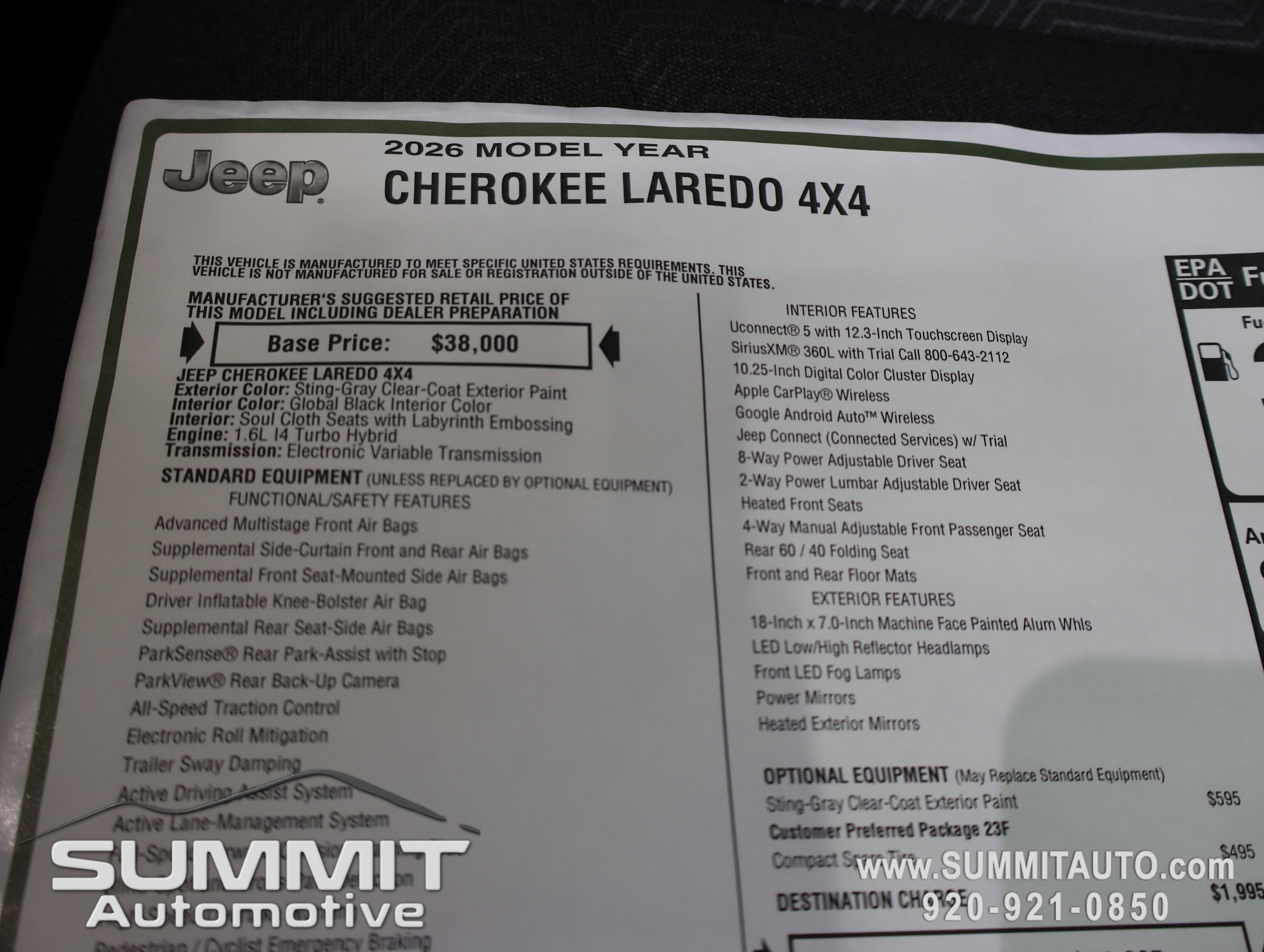 New 2026 Jeep Cherokee Laredo image 34