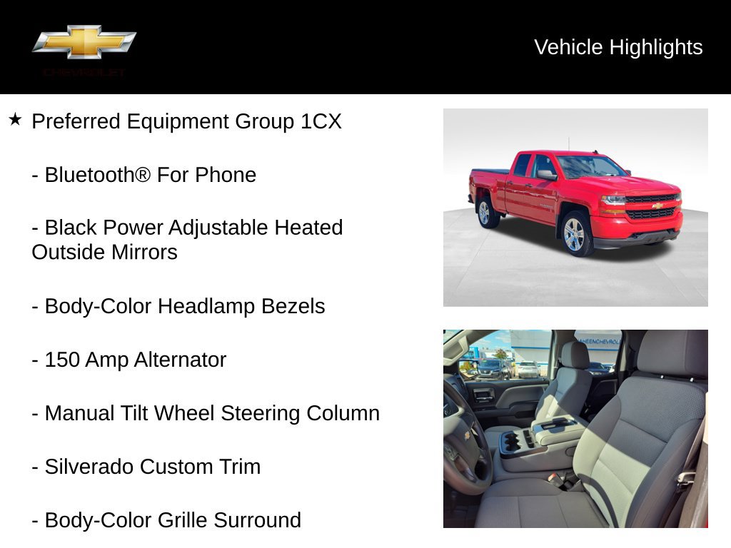 Used 2018 Chevrolet Silverado 1500 Custom w/ Custom Convenience Package AWD/4WD image 19