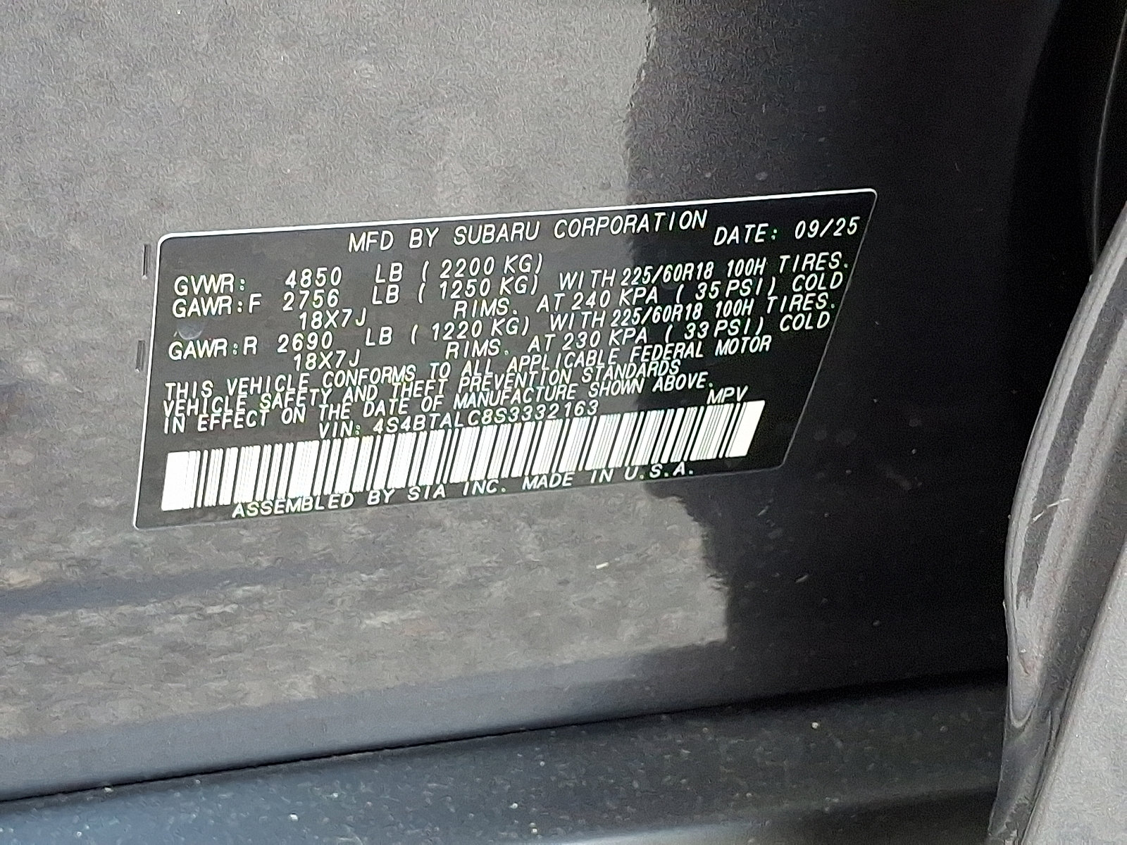 New 2025 Subaru Outback Onyx Edition image 14