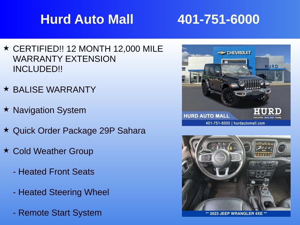 Used 2023 Jeep Wrangler Unlimited Sahara w/ Cold Weather Group AWD/4WD image 6