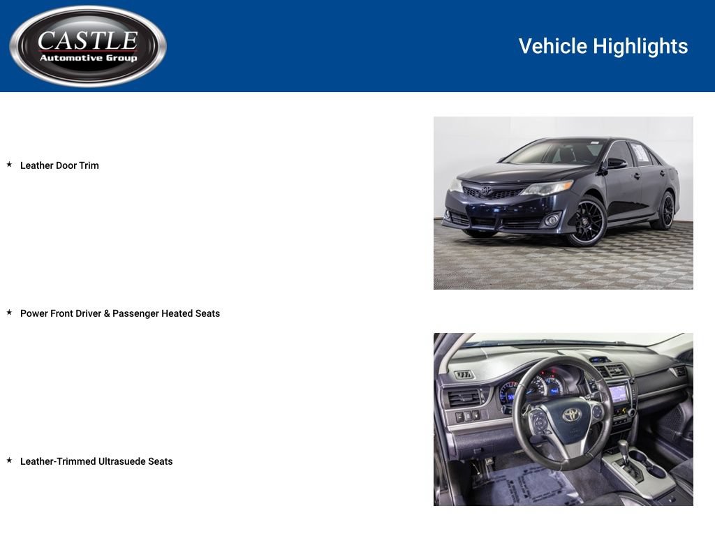 Used 2012 Toyota Camry SE w/ Leather Pkg FWD image 8