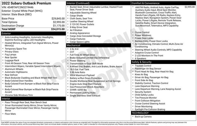 Used 2022 Subaru Outback Premium image 4