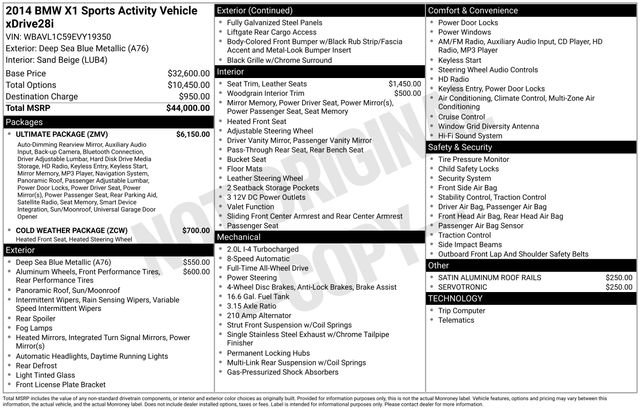 Used 2014 BMW X1 xDrive28i image 10