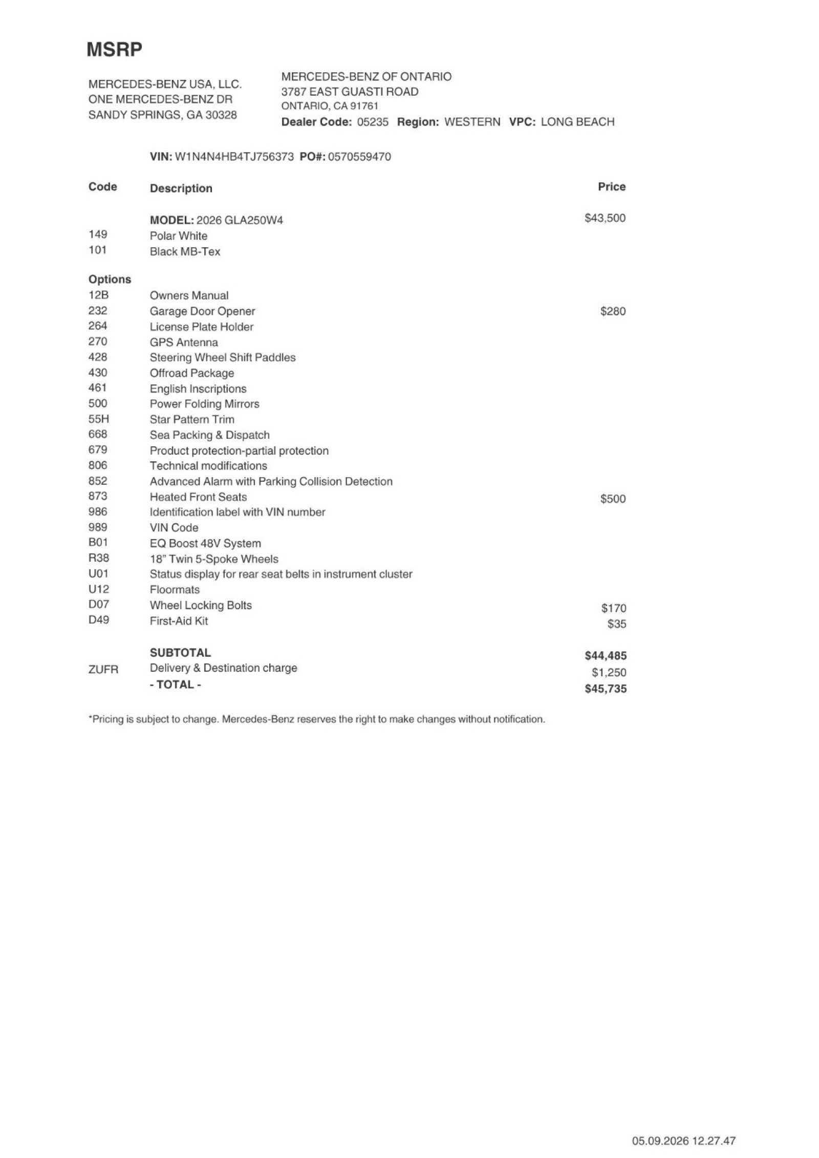 Certified 2026 Mercedes-Benz GLA 250 4MATIC image 2