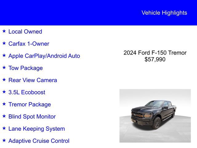 Used 2024 Ford F150 Tremor w/ Bed Utility Package image 2