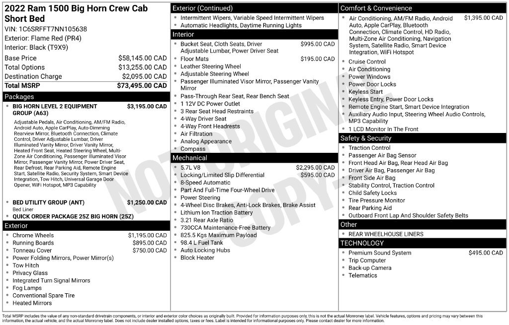 Used 2022 RAM 1500 Big Horn AWD/4WD image 46