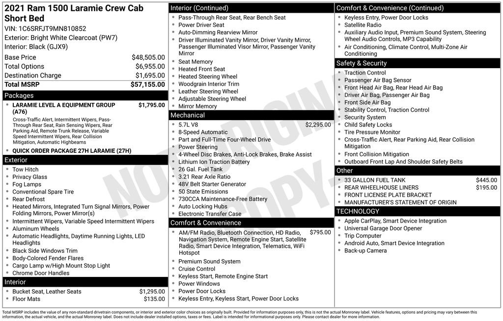 Used 2021 RAM 1500 Laramie image 2