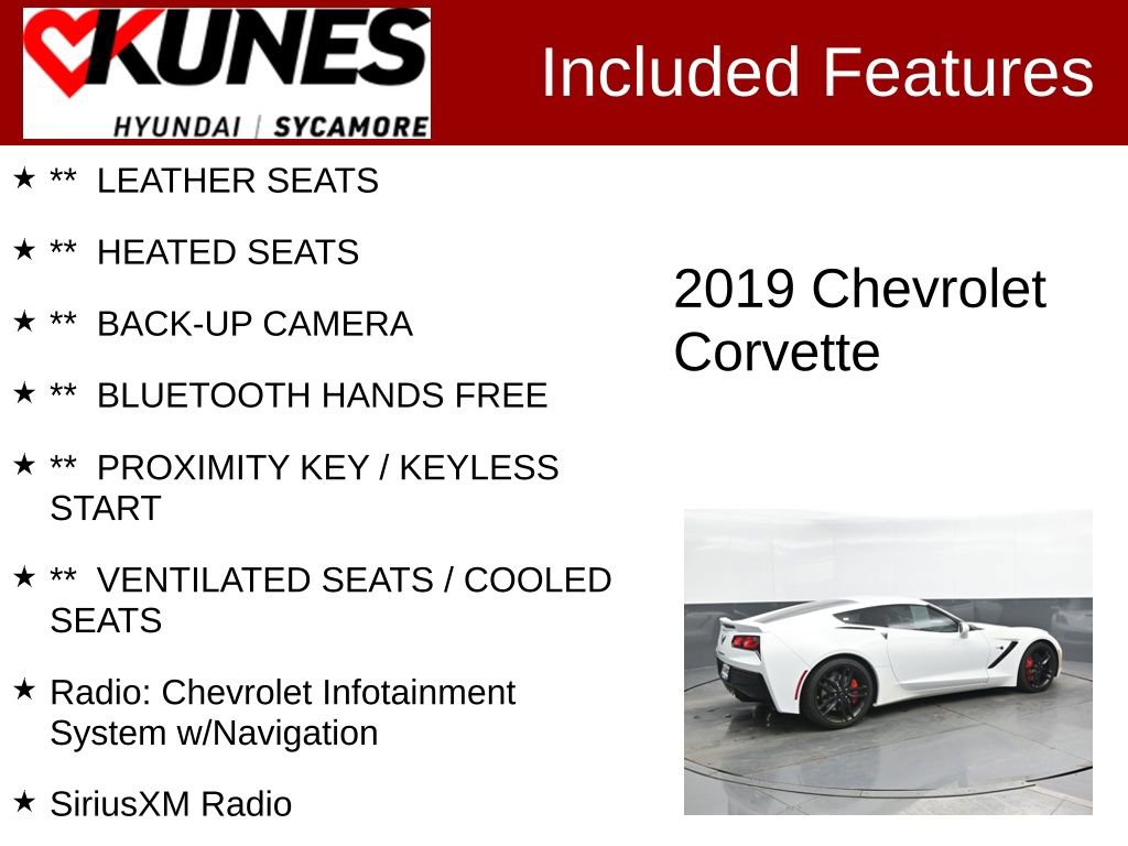 Used 2019 Chevrolet Corvette Stingray Coupe image 2