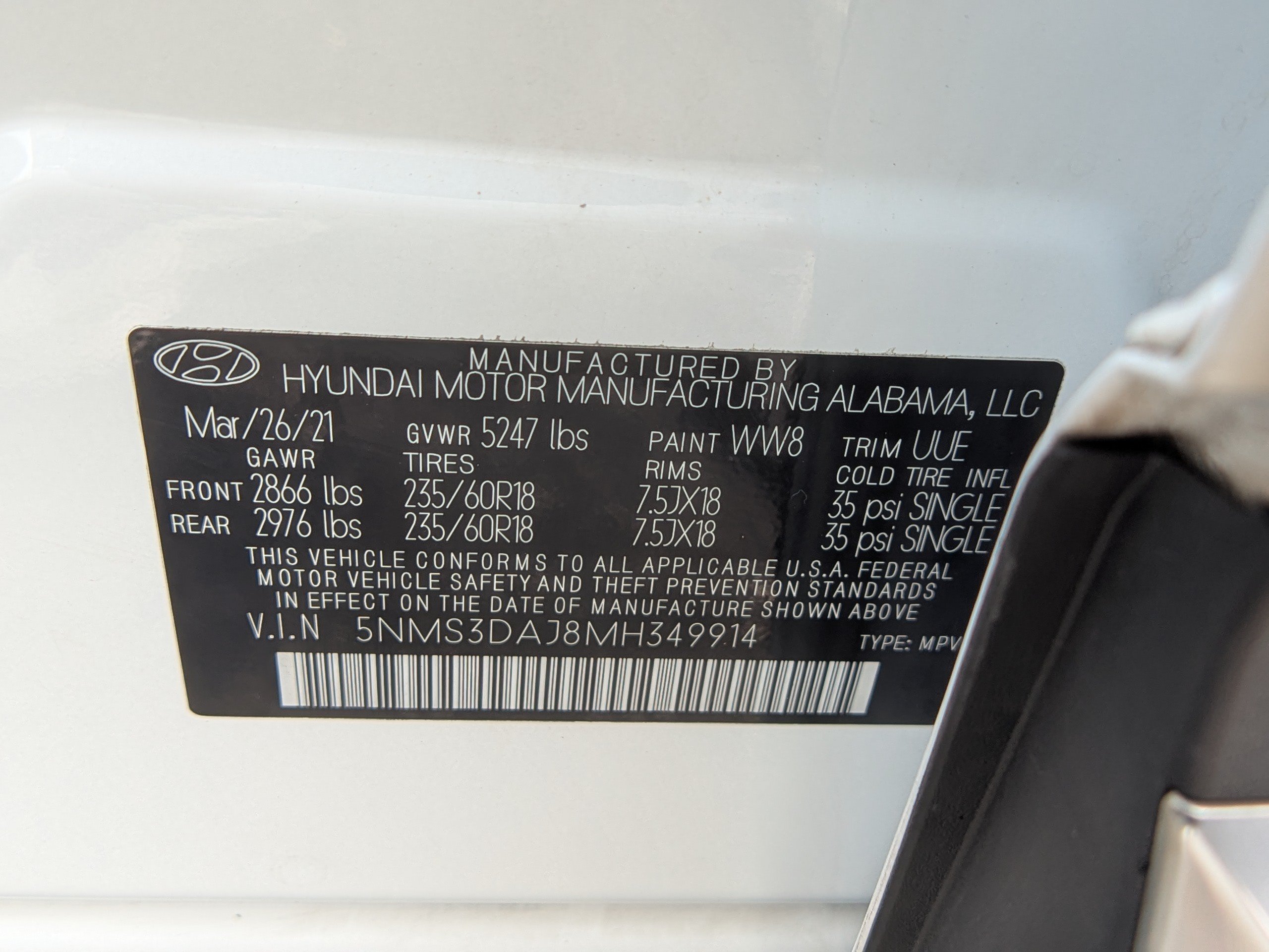 Used 2021 Hyundai Santa Fe SEL w/ Convenience + Premium Package AWD/4WD image 17