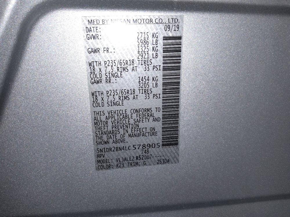 Used 2020 Nissan Pathfinder SV image 33