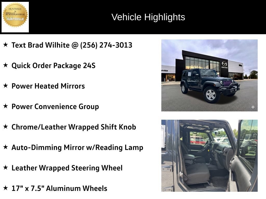 Used 2017 Jeep Wrangler Unlimited Sport w/ Quick Order Package 24S AWD/4WD image 6