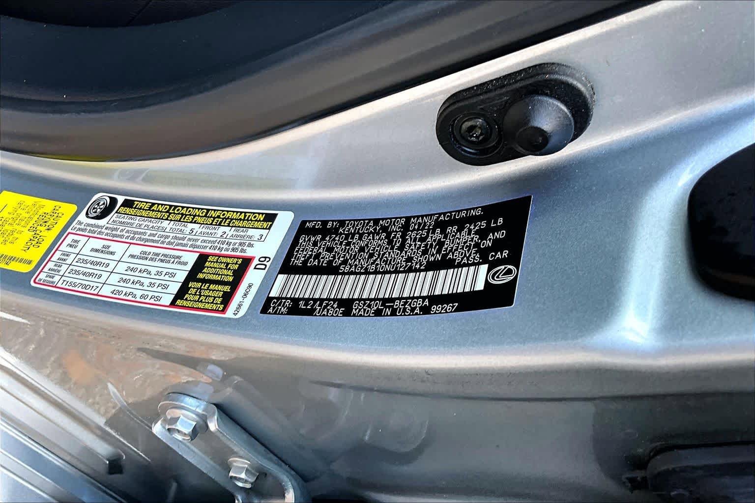 Used 2022 Lexus ES 350 F Sport w/ Accessory Package 2 FWD image 54