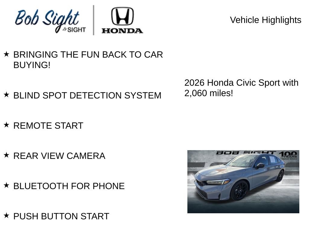 Used 2026 Honda Civic Sport image 3