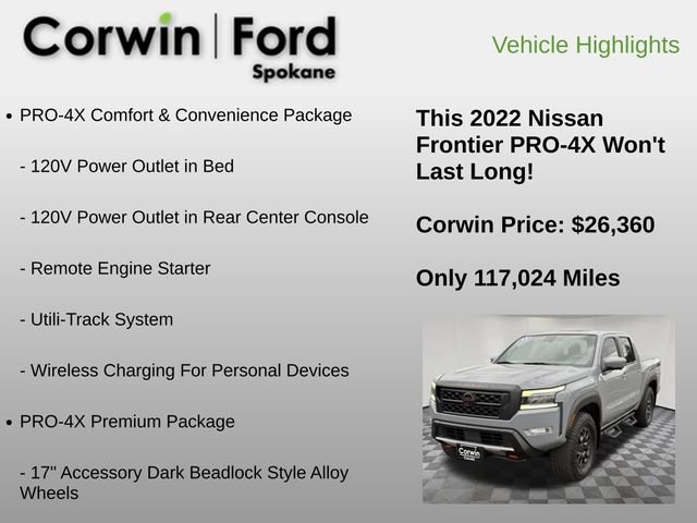 Used 2022 Nissan Frontier PRO-4X w/ Pro-4X Premium Package AWD/4WD image 12