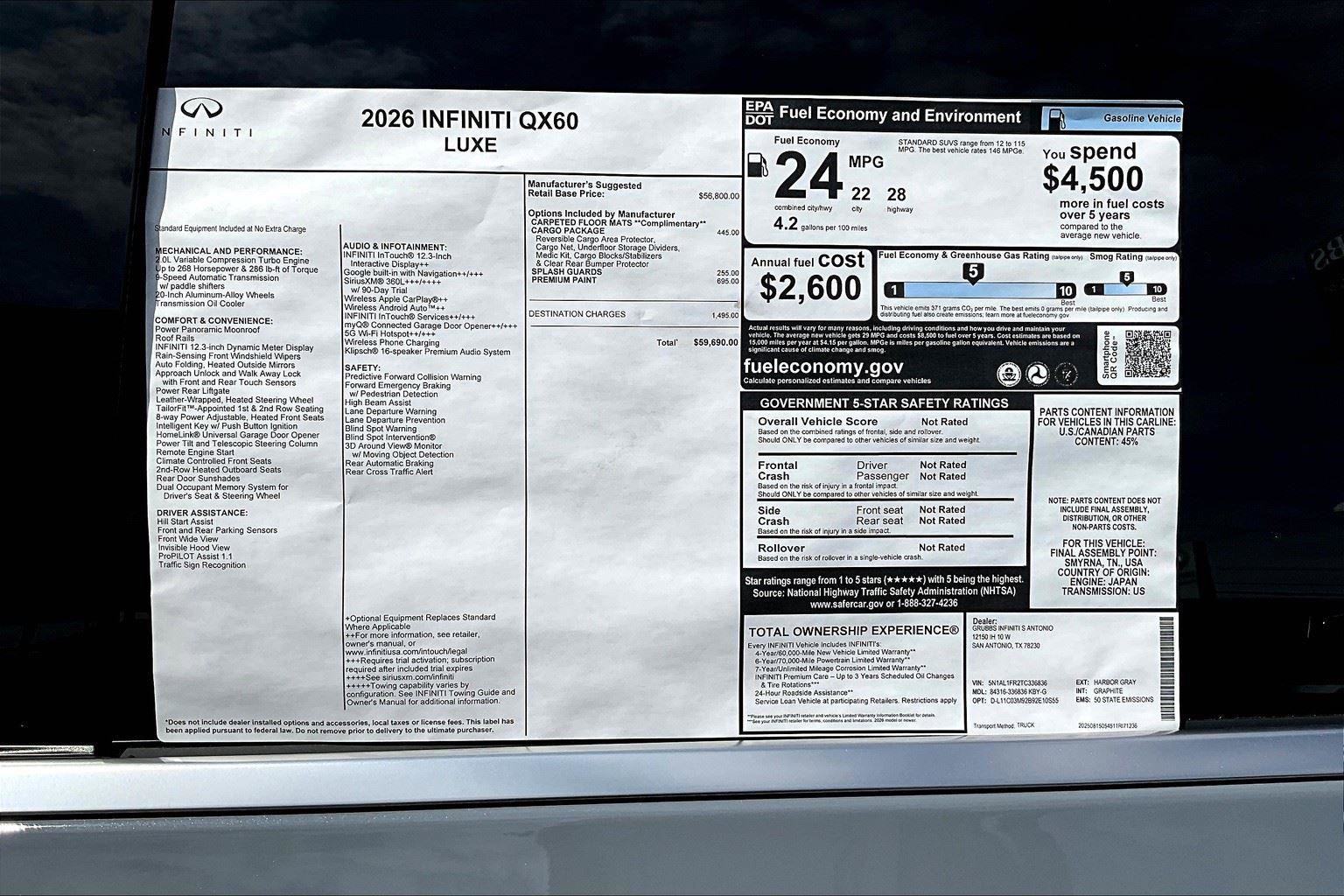 New 2026 INFINITI QX60 Luxe image 20