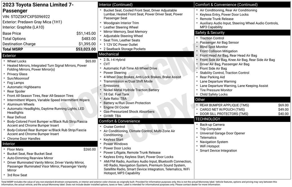 Certified 2023 Toyota Sienna Limited AWD/4WD image 33