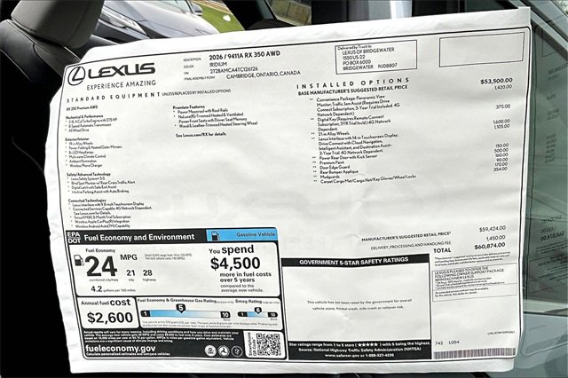 New 2026 Lexus RX 350 Premium image 14
