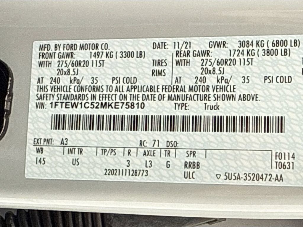 Used 2021 Ford F150 XLT w/ Equipment Group 302A High image 34