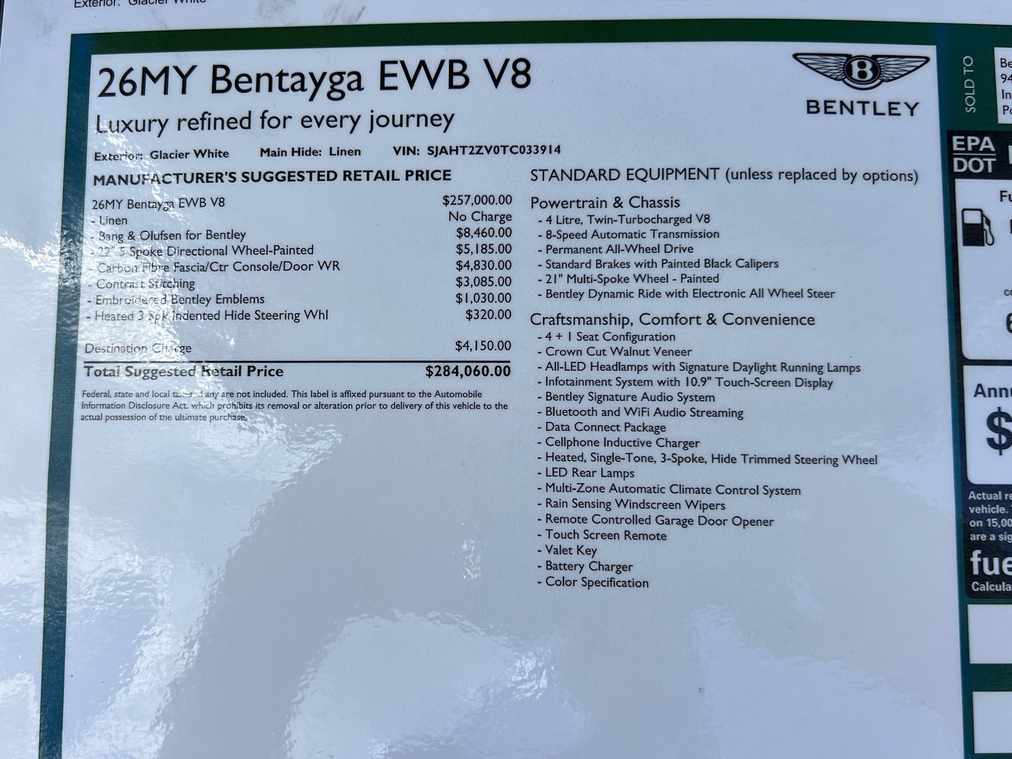 New 2026 Bentley Bentayga Extended Wheelbase AWD/4WD image 49