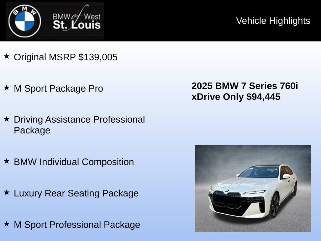 Used 2025 BMW 760i xDrive w/ Executive Package AWD/4WD image 8