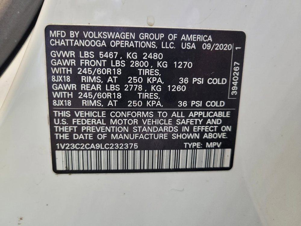 Used 2020 Volkswagen Atlas Cross Sport SE image 33