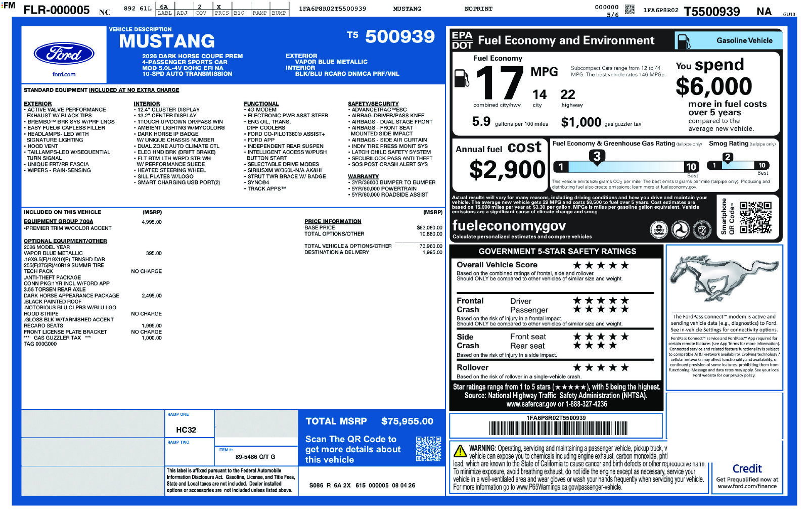 Used 2026 Ford Mustang Dark Horse RWD image 4