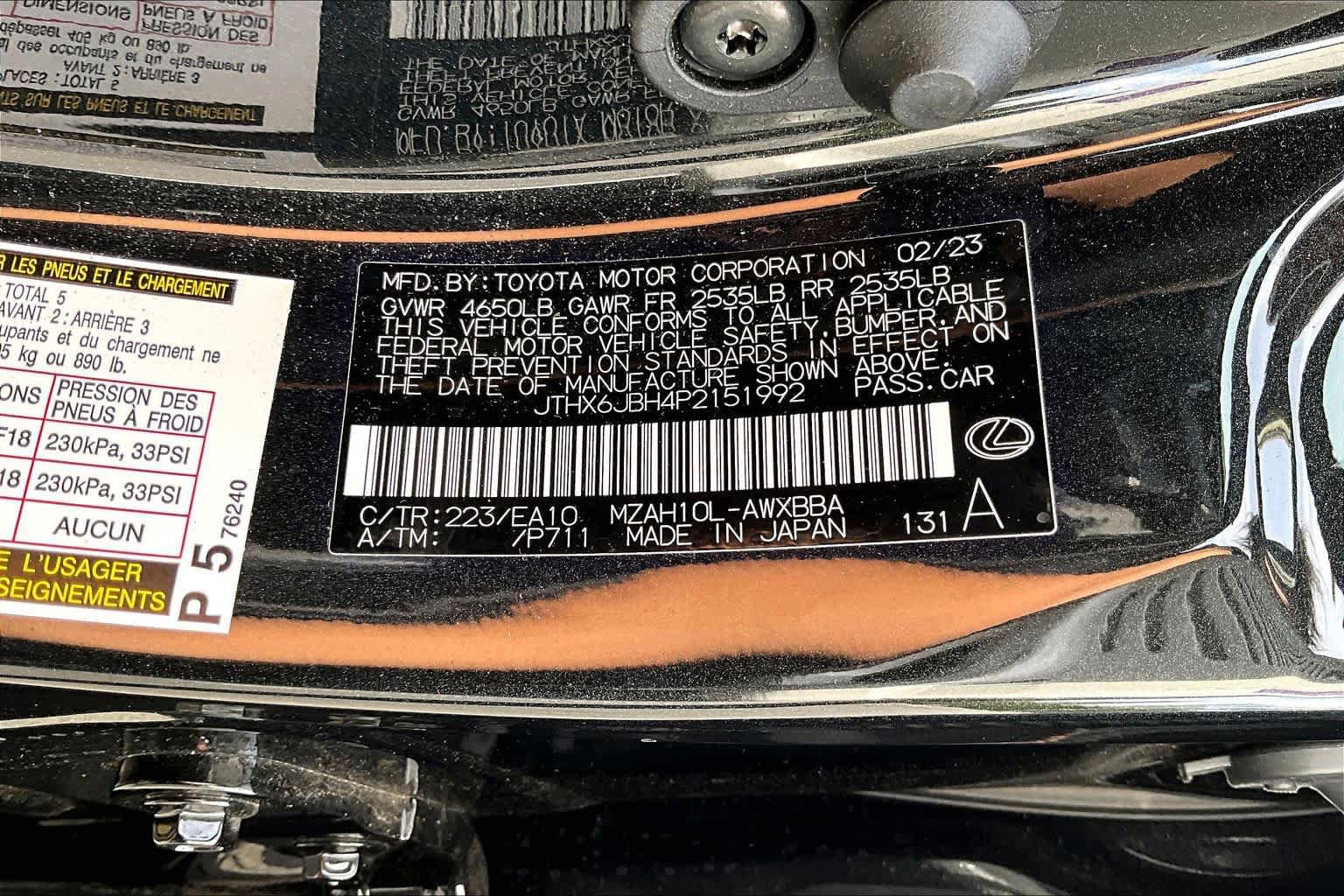 Certified 2023 Lexus UX 250h FWD w/ Accessory Package (Z2) image 35