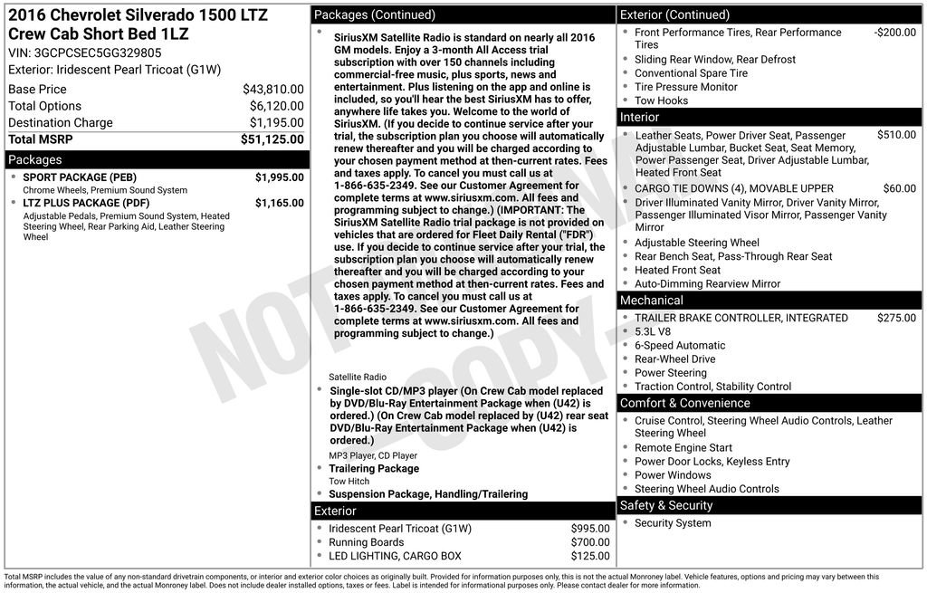 Used 2016 Chevrolet Silverado 1500 LTZ w/ Sport Package image 5