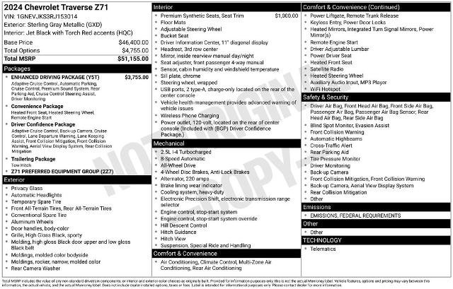 Used 2024 Chevrolet Traverse Z71 w/ Enhanced Driving Package image 3