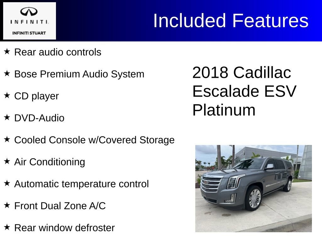 Used 2018 Cadillac Escalade ESV Platinum image 3