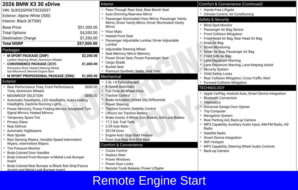 Used 2026 BMW X3 xDrive30i w/ M Sport Package AWD/4WD image 6