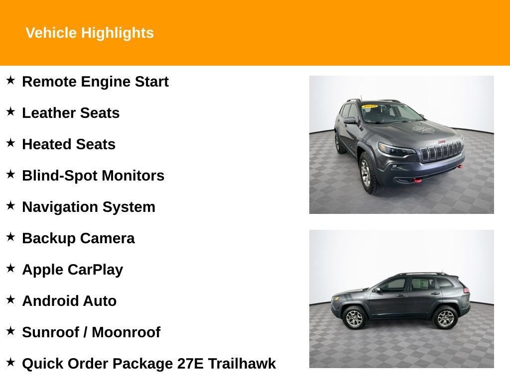 Used 2020 Jeep Cherokee Trailhawk w/ Comfort/Convenience Group AWD/4WD image 2