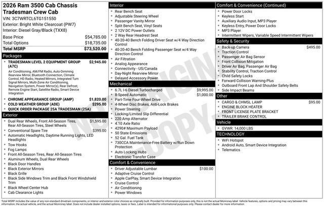 New 2026 RAM 3500 Tradesman image 28