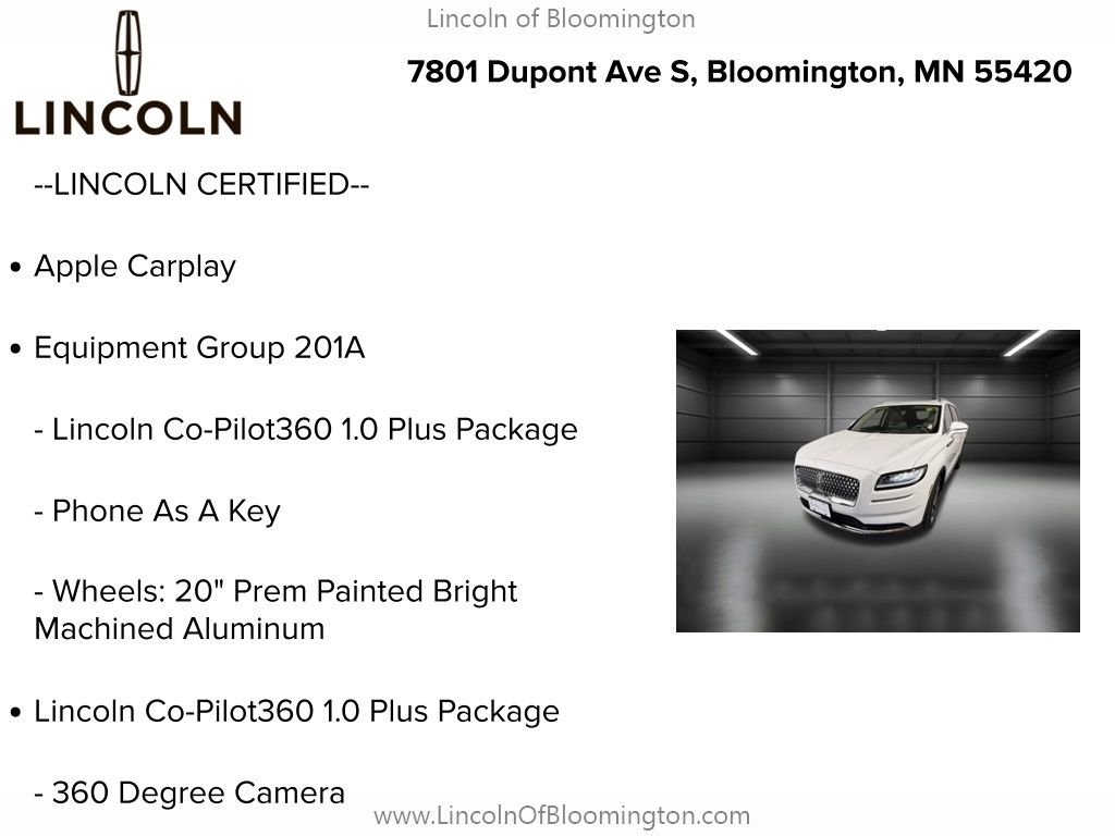 Certified 2023 Lincoln Nautilus Reserve w/ Equipment Group 201A image 5