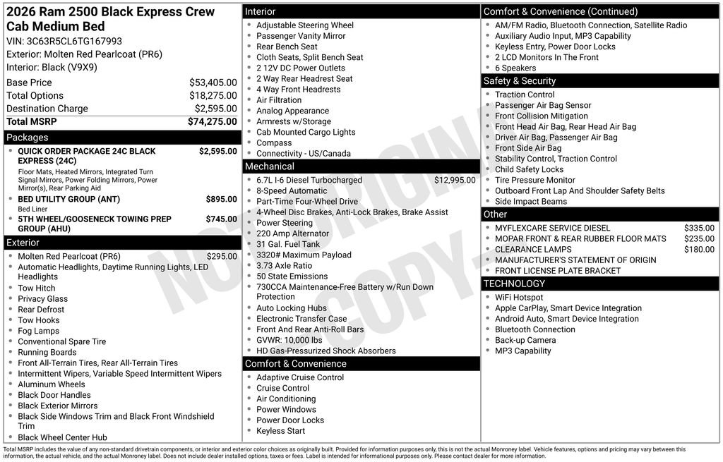 New 2026 RAM 2500 Tradesman image 24