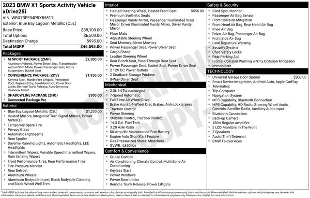 Used 2023 BMW X1 xDrive28i w/ M Sport Package AWD/4WD image 42