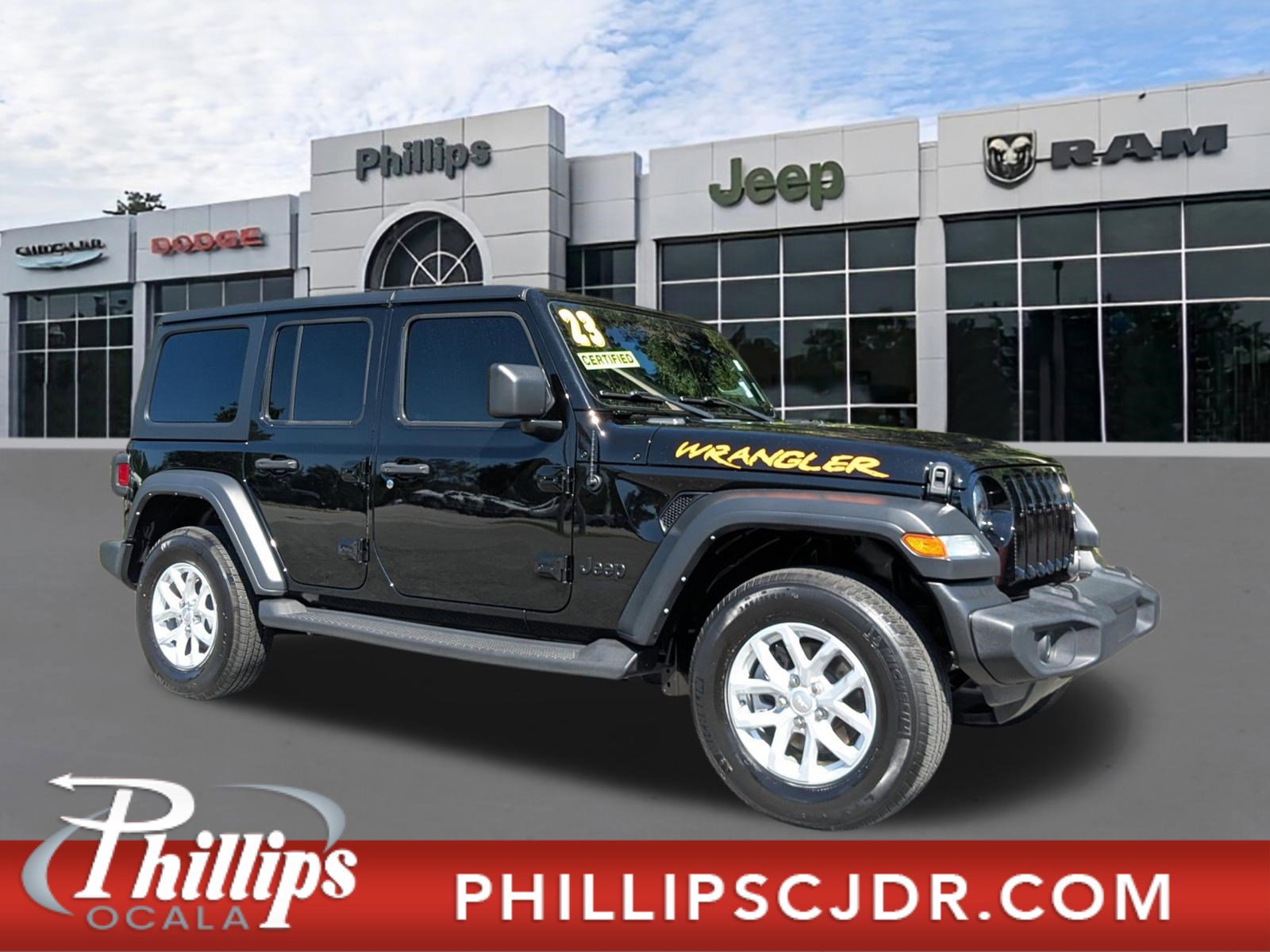 Certified 2023 Jeep Wrangler Sport S AWD/4WD image 1