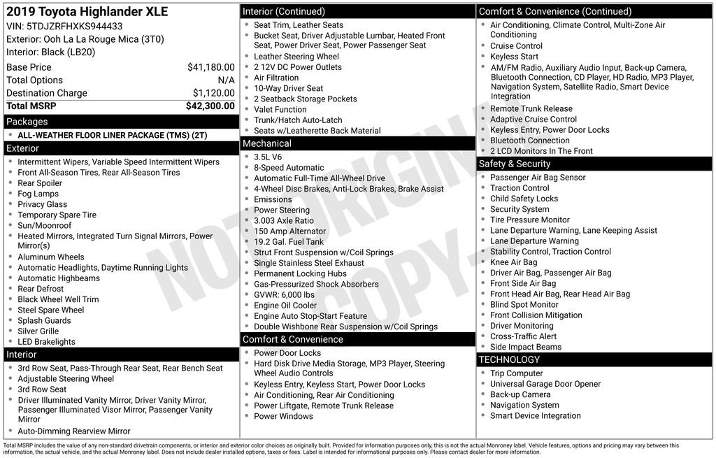 Used 2019 Toyota Highlander XLE image 6