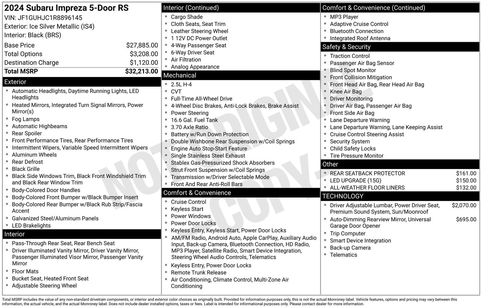 Certified 2024 Subaru Impreza RS image 32